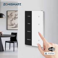 Zemismart Matter WiFi US DIY Name Switch with Display Screen Works with Homekit SmartThings Home Assistant Google Home App