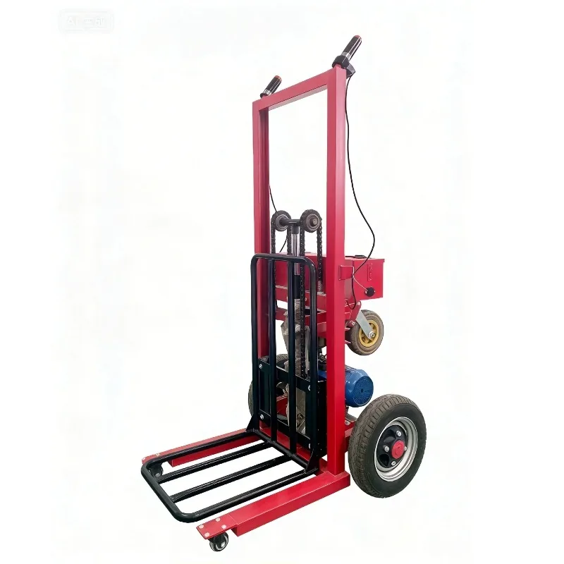 New All-electric Mini Electric Lifting Pallet Truck Stacker Large-wheel Hydraulic Forklift Handcart Platform