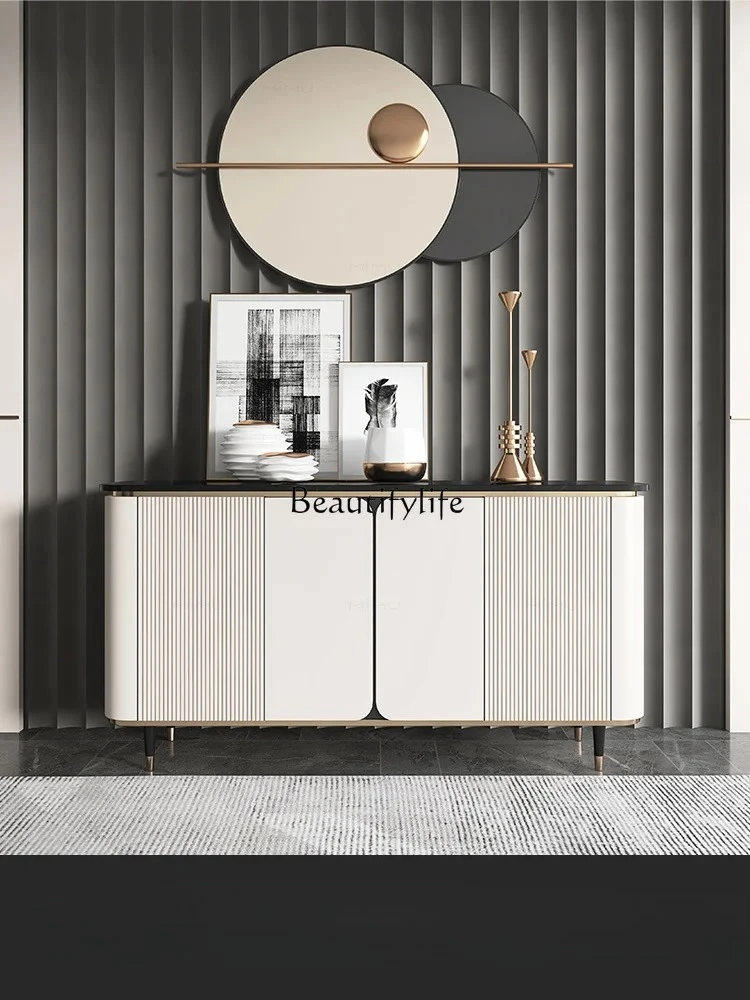 

3Italian minimalist solid wood shoe cabinet Modern minimalist entrance cabinet