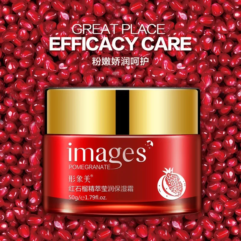 IMAGES Red Pomegranate Face Cream Moisturizing Whitening Anti-Wrinkle Essence Day Cream Face Care