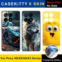 CASEKiTTY Skin For Poco X6 Pro Sticker Xiaomi Poco X5 Pro 5G Back Film X4 GT X3 NFC Protective Decal Wrap Back Screen Protector