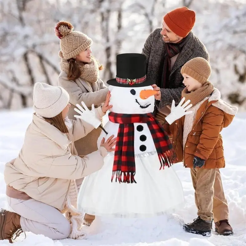 

270D Snowman Costume Christmas Winter Frosty Costume for for Cosplay Party Decor