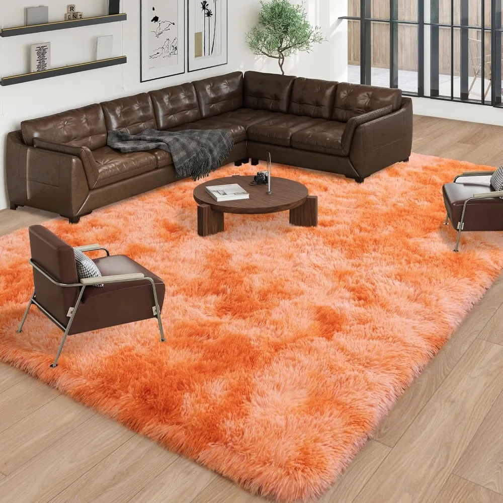 Spacious 8x10 Living Room Rugs, Plush Carpets For Kids Rooms, Soft Shag Bedroom Rugs, Non Slip view 3