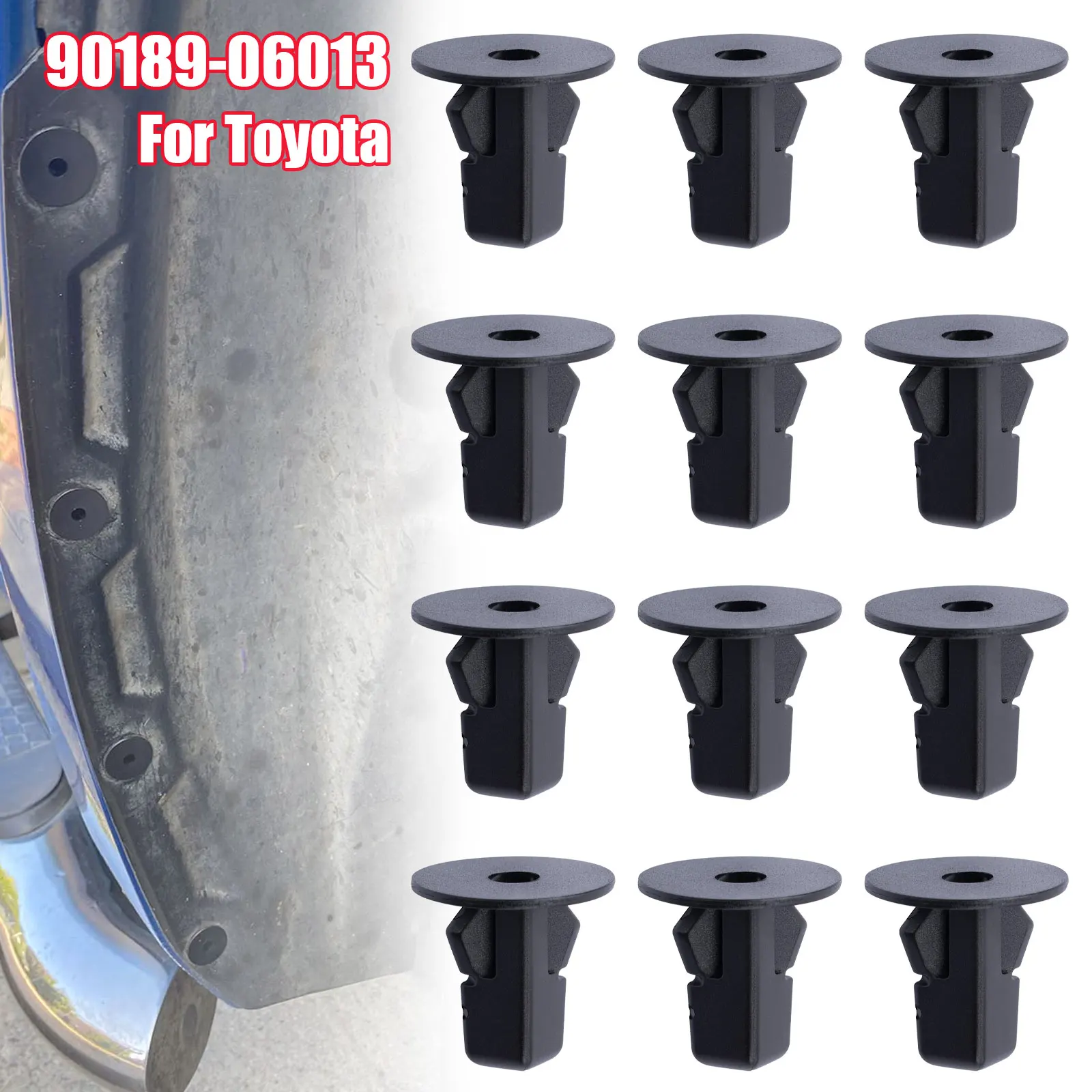 Clips de sujeción para revestimiento de guardabarros delantero, revestimiento de guardabarros, tornillo de revestimiento de guardabarros, para Toyota 4Runner Camry FJ Corolla Lexus 9018906013