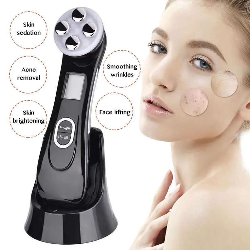 EMS LED Light Electroporation Mesoterapy Facial Tighten Skin Care Overfrequency Face Lifting Machine Beauty Device