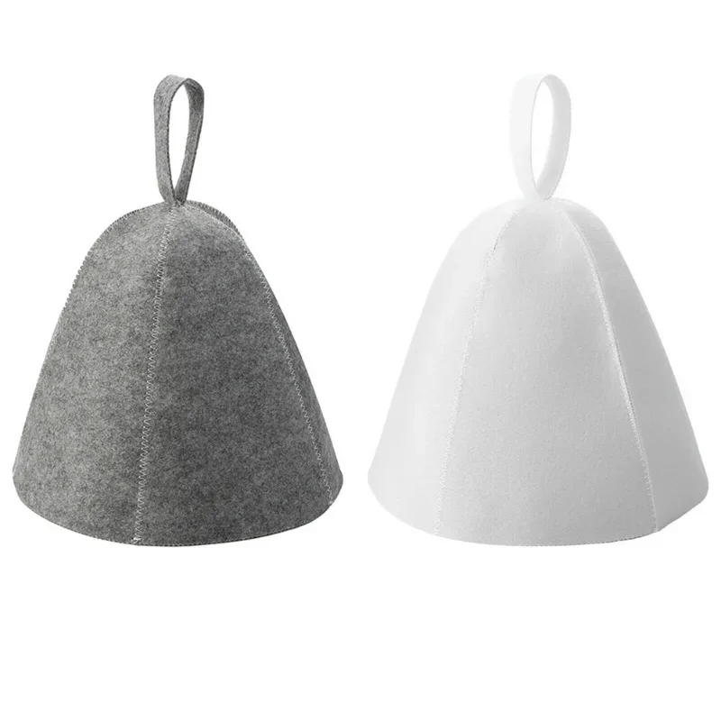 

Anti Heat Sauna Hat Thicken Wool Felt Shower Cap Hair Turban Quickly Towel Drying Towel Hats Sauna Bathroom Accessories