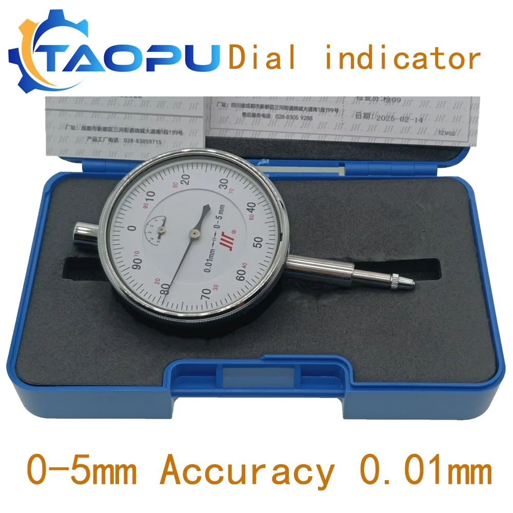 TAOPU Strumento di precisione Comparatore Calibro 0-10mm Misuratore Preciso 0,01 Risoluzione 0-5mm Test Strumenti professionali