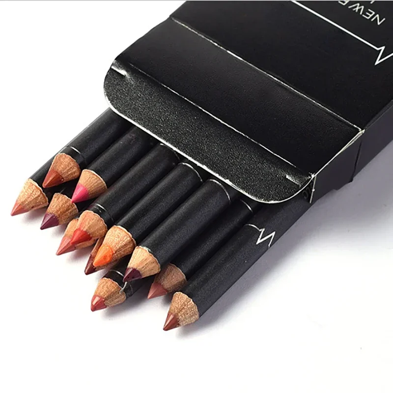 12pcs Matte Lipstick Lipliner Nude Makeup Lasting Makeup Keep Lipstick Pen Set Not Fade Lipliner Set Waterproof  Sweat Proof