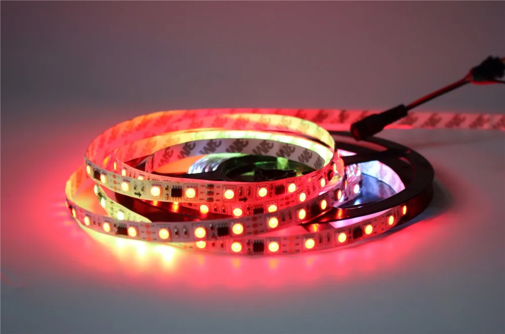 Imagem -05 - Tira Conduzida 5050 Rgb Digital Tira Conduzida 150 300led Sonho Magia Cor Conduziu a Luz 5050 Dc12v Mesmo Que Ws2811 5m 30leds 60leds 1903