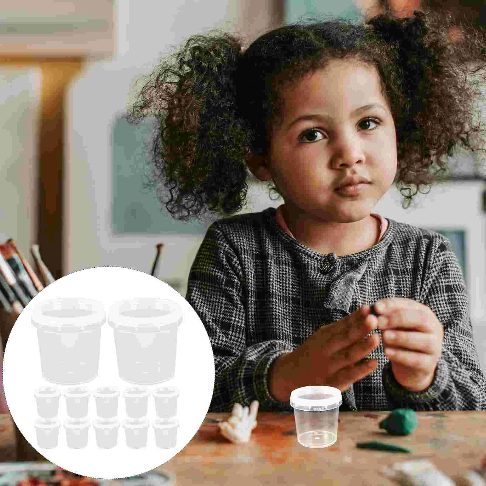 

18 Pcs Storage Bucket Mini Toy Clay Small Container Containers for Food Pp Plastic Case Jar with Lids