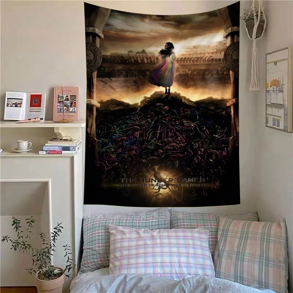 Hunger Spiele Ballade Singvögel Schlange Tapisserie Anime hängen Hippie Wandteppiche gedruckt Buddha Wand dekoration böhmischen Kunst Dekor