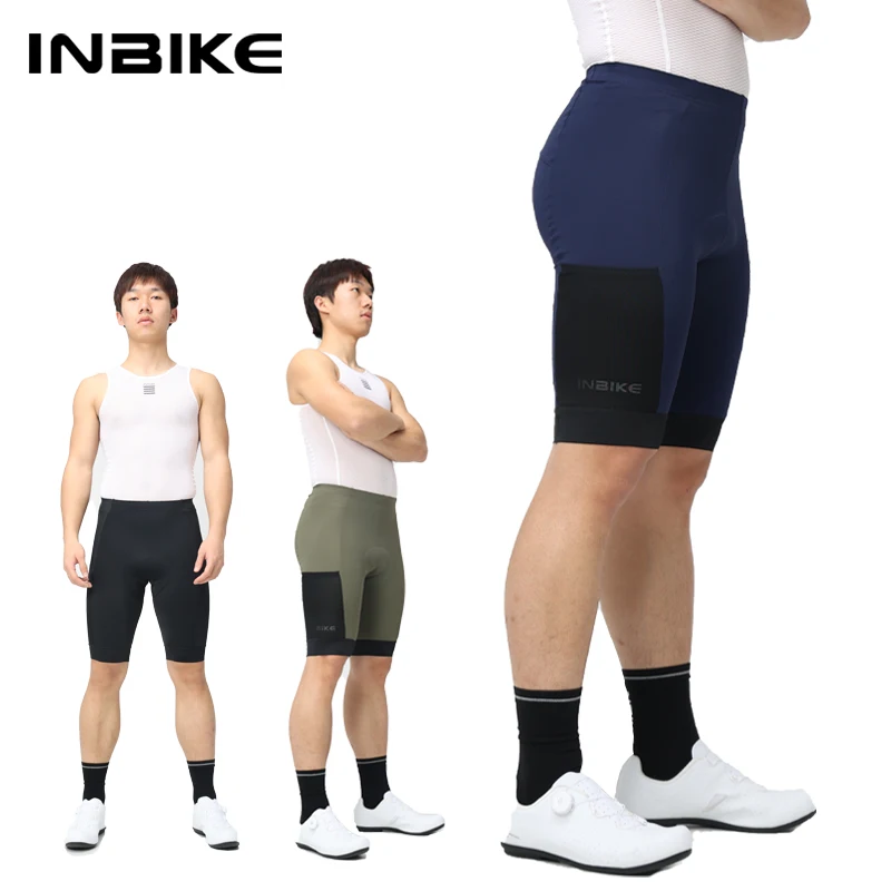 

INBIKE Men's Cycling Bike Shorts 3D Padded Biking Pants with Pockets Mountain Quick-Dry MTB Cycling Clothing Man Road Bike Pants