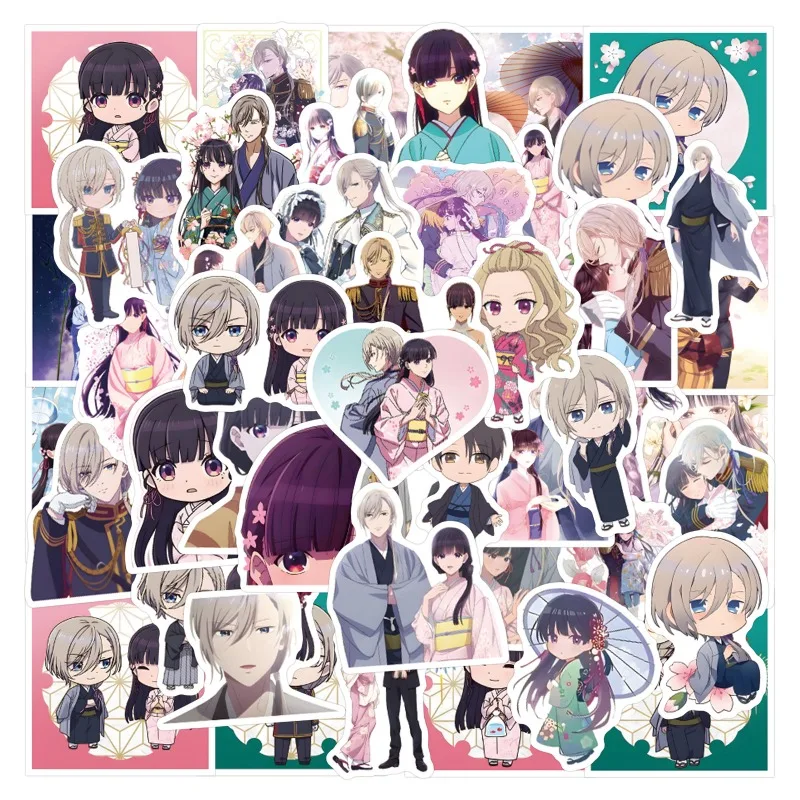

55PCS Cartoon Cute My Happy Marriage Creative Graffiti Decorative Stickers