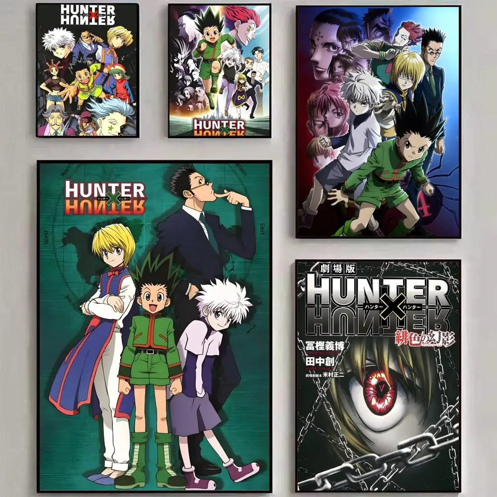 Póster de Anime H-HUNTERXHUNTER, arte impreso para pared, adecuado para sala de estar, dormitorio, bar, salón, decoración del hogar, regalo