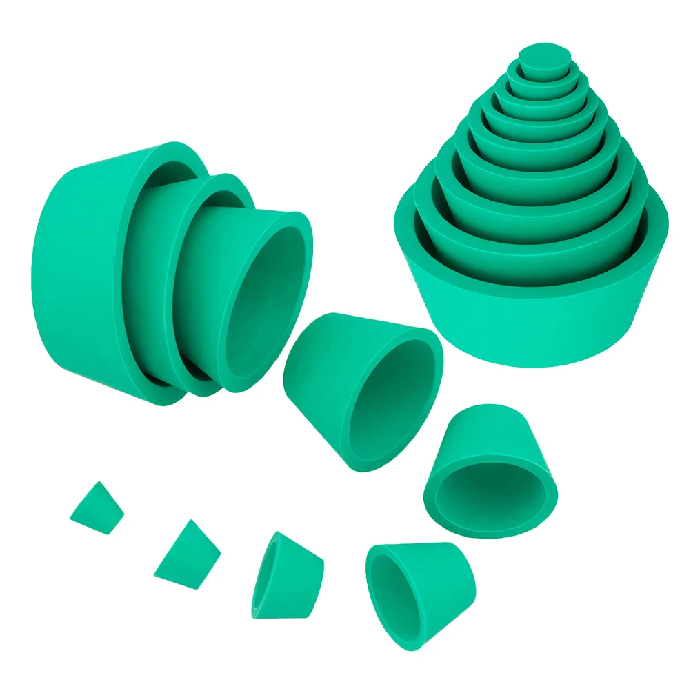 

2 Sets Funnel Holder Rubber Stopper Filter Adapter Flask Cone 9x1 Silica Chemistry Biology Wear Resistant Leak Proof