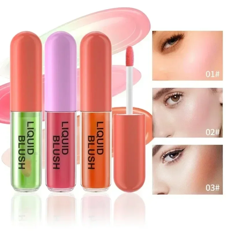 Color Changing Liquid Blush Oil Temperature Face Blusher Gloss Lasting Tinted Cheek Rouge Cosmetic Makeup Waterproof Rouge Oil