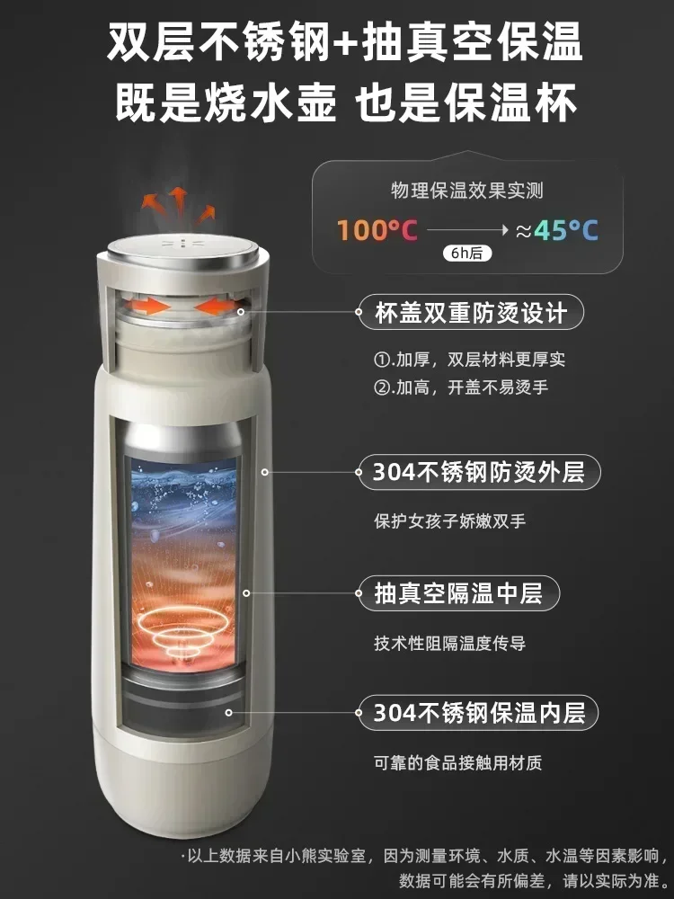 Cup Portable Kettle Small Thermostatic Kettle Electric Heating Mug Travel Kettle Portable water cup