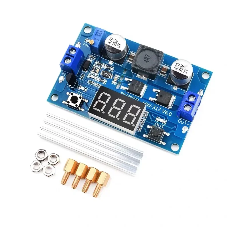 2pcs DC-DC high-power adjustable booster module 3.0~35V rise 3.5~35V 100W with digital display voltmeter