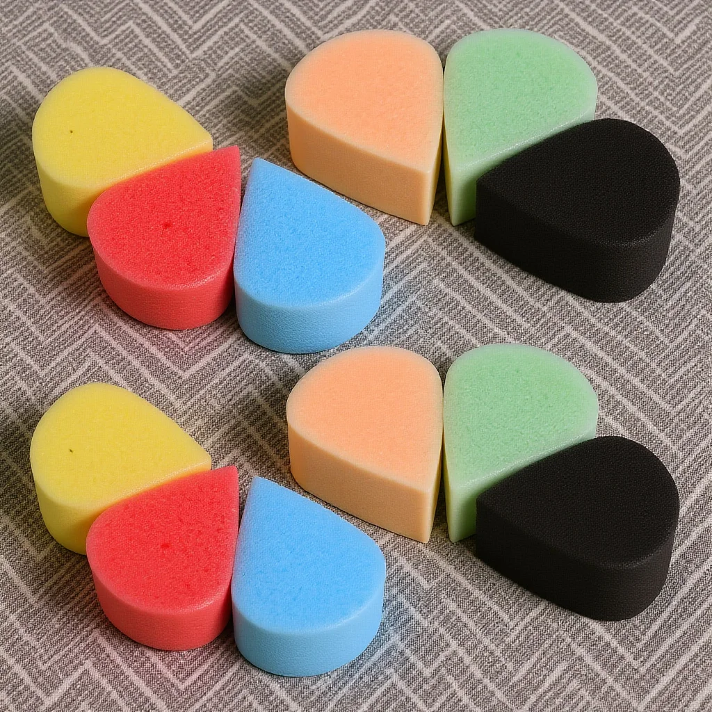 

12pcs Facial Painting Sponges Water Drop Shape High Density Body Art Sponge For Kids Halloween Crafts School Projects Face