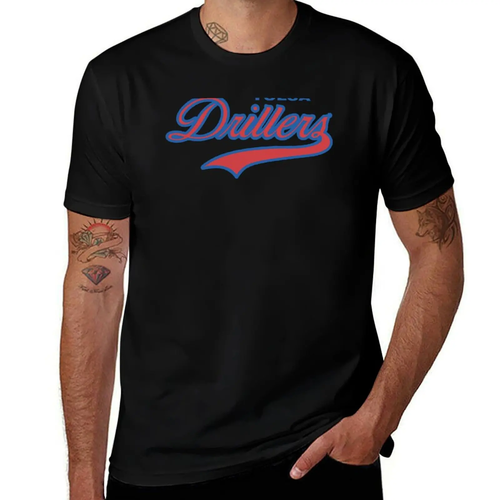 Tulsa Drillers Vintage logo T-Shirt rapper graphic tees custom shirt men t shirts