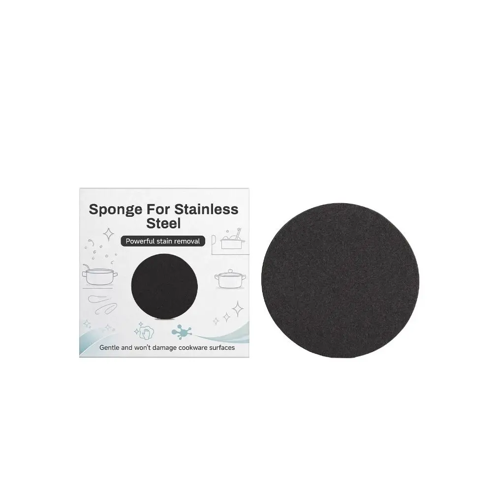 Sponge Sand Cleaning Sponge Scratch Resistant Black Stainless Steel Sponge Multi Purpose Reusable Kitchen Sponge Pots and Pans