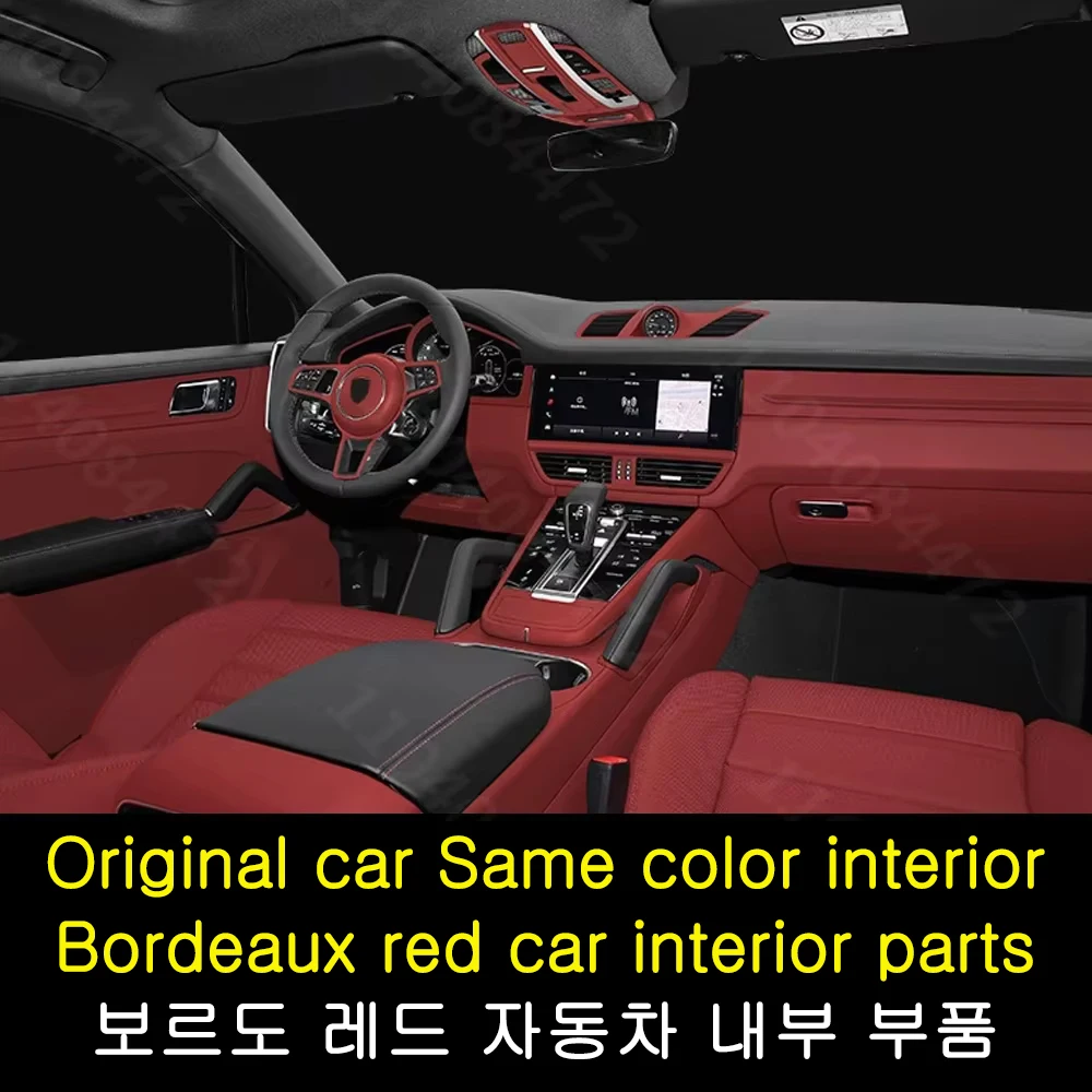 Original Car Bordeaux red car interior parts for Porsche Cayenne Coupe S Gts Turbo Screen Watch Sticker for Cayenne Accessories