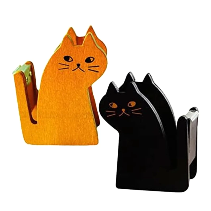 2Pcs Cats Tape Holder Packing Tape Roller Tape Packaging Tape Dispenser False Eyelash Tape Dispenser Fun Tape Dispenser