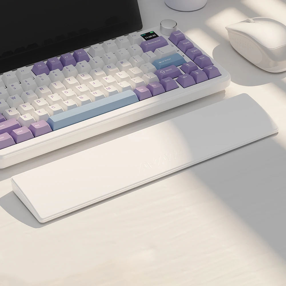 Almofada de descanso de pulso para teclado de jogos, 81 teclas, ergonômico, espuma de memória macia, suporte para as mãos, base estável de borracha antiderrapante