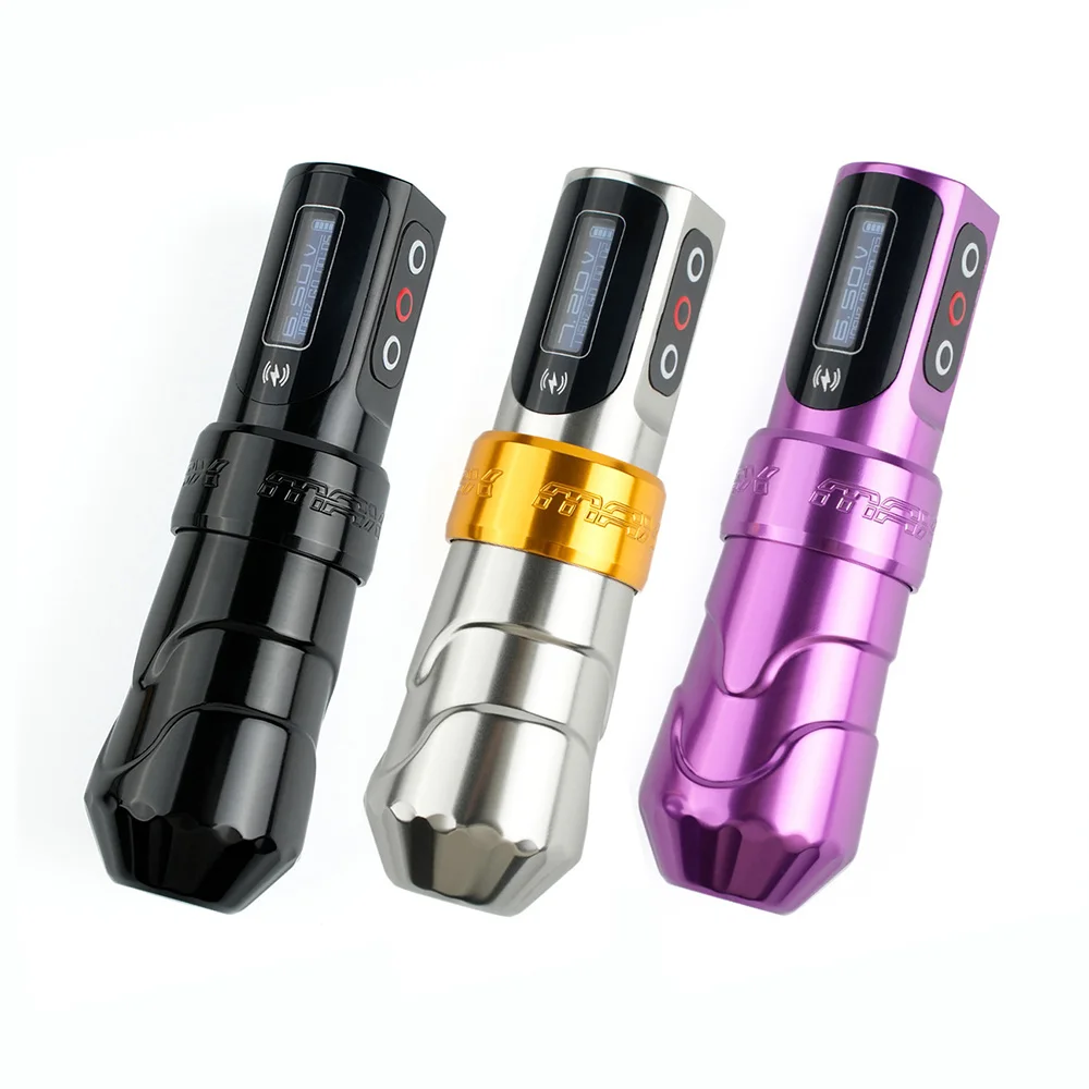 

MAX Tattoo Machine Pen 4.0mm Stroke Professional Body Art Makeup Rechargeable LED Digital Display Battery Wireless Pen Machine
