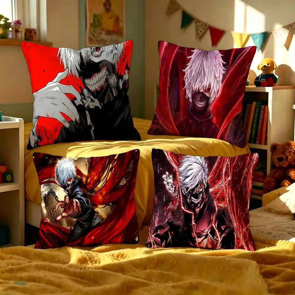 Japanese Anime T-Tokyo G-ghoul Pillow Gift Home Office Decoration Bedroom Sofa Car Cushion Cover case 45x45