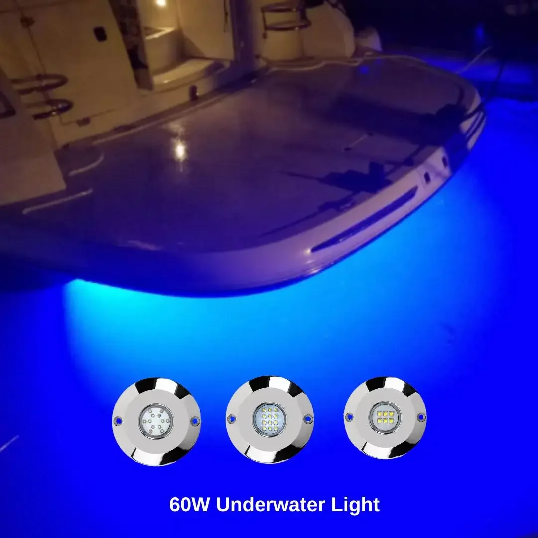 Boat Accessories Marine Electric Parts 60W Round Led  Light Underwater