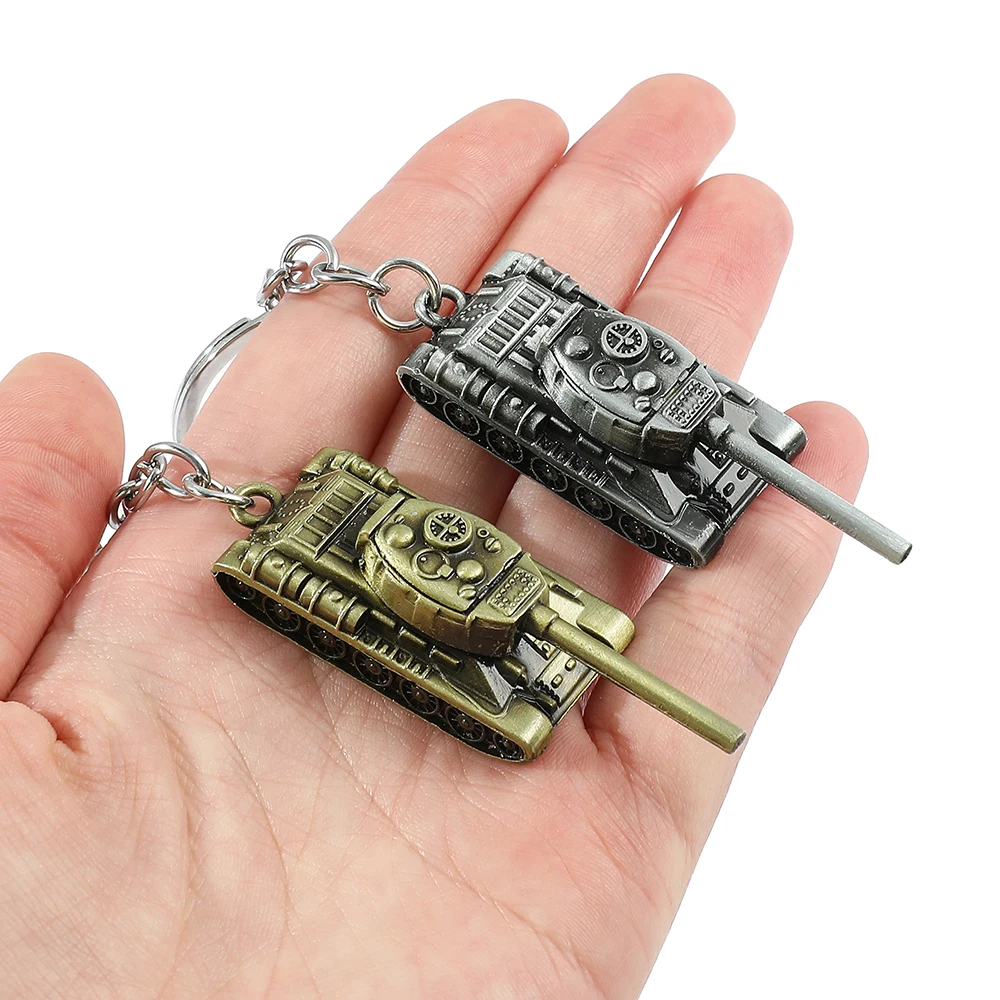 Fashion Vintage World Of Tanks Model Pendant Key Chain 3D Keyrings For Men Car Holder Key Accessory