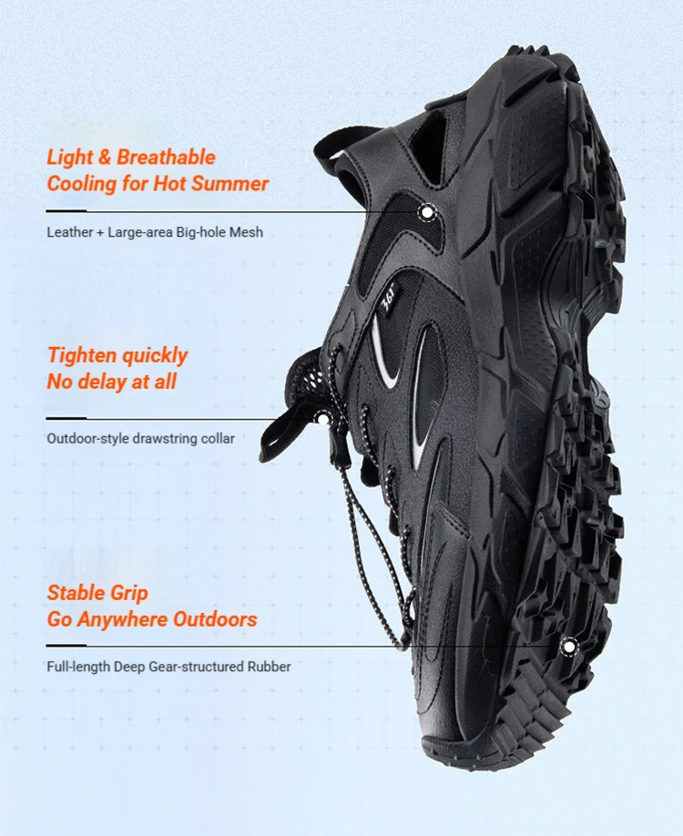 361 Degrees Paddle Herren-Flusswanderschuhe, Mesh, atmungsaktiv, stabiler Halt, Sommer, Outdoor, Wandern, Angeln, Herren-Sandalen 672626766 – Detail 6