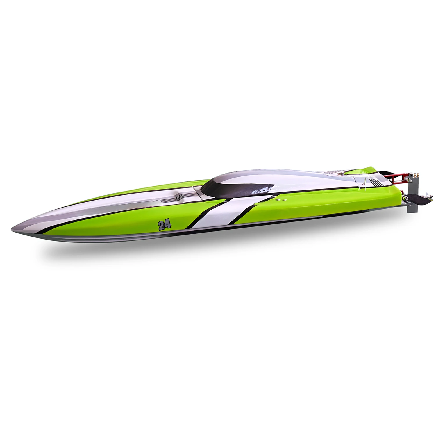 Dtrc barco rc com controle remoto, modelo de navio de corrida 24x kevlar lancha presente adulto com sistema de resfriamento motor sem escova sem carregador