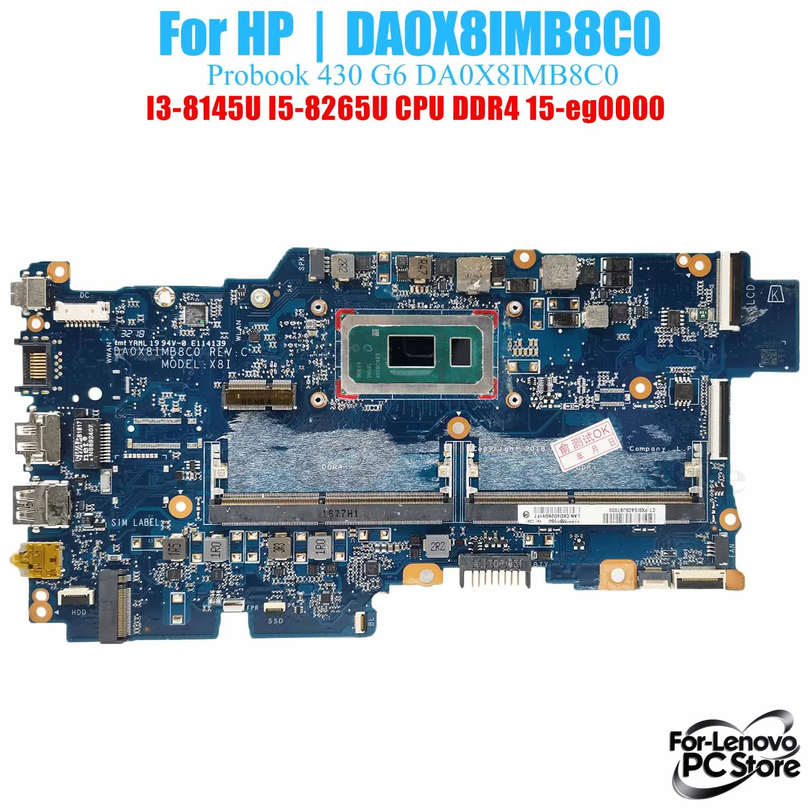 

DA0X8IMB8C0 для HP Pavilion 15-eg0000 DA0X8IMB8C0 материнская плата i3 i5 i7 протестированная материнская плата для ноутбука