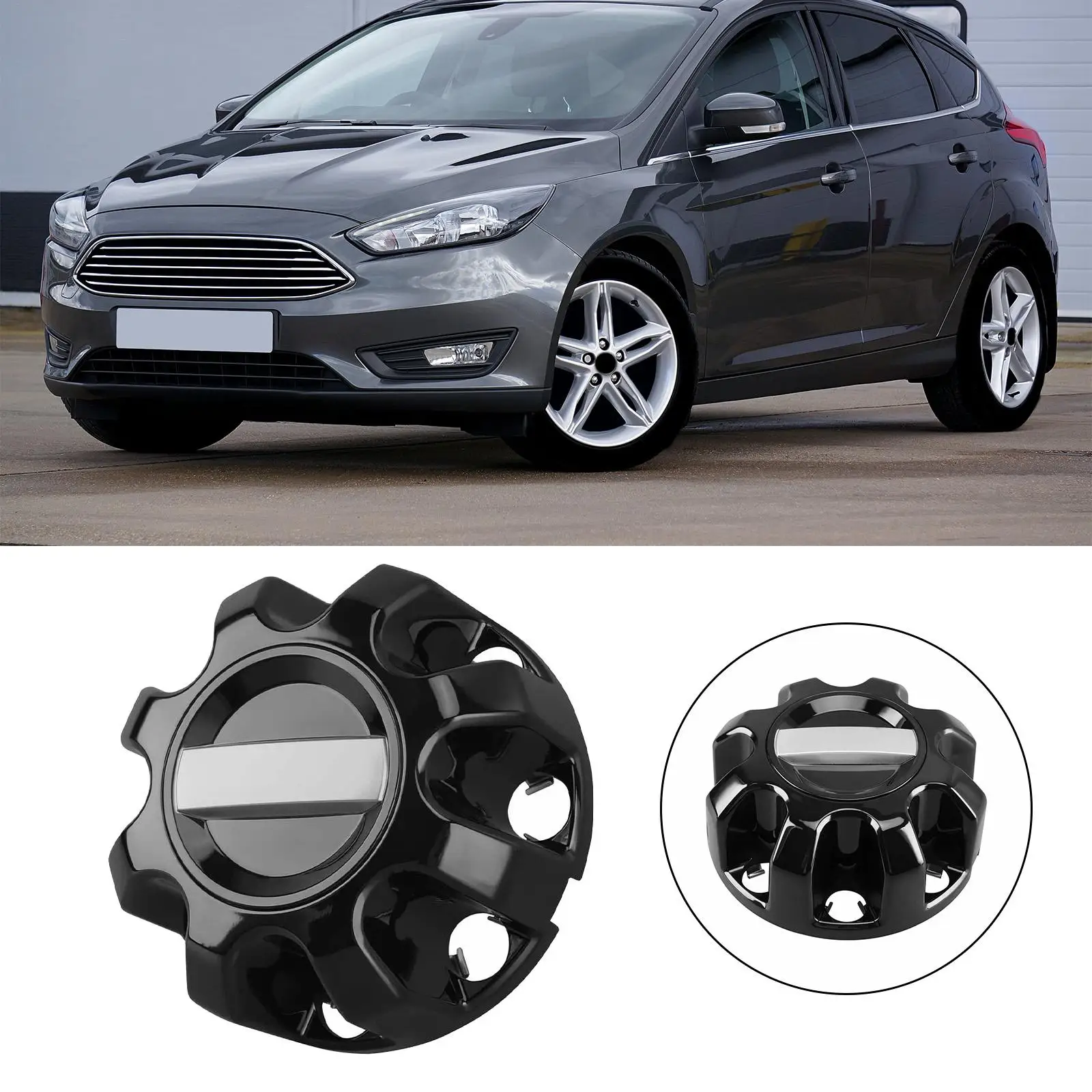 

Car Rear Wheel Center Cap ABS Black Wheel Hub Cover Auto Maintenance Accessory for Ford 2019-2024