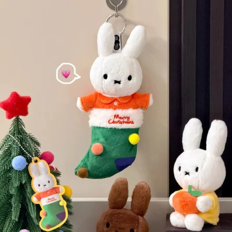 Nowa Seria Blind Box Miffy Zimowa Oryginalna Kawaii Boris Zawieszka Urocza Lalka Brelok Ozdoba Prezent dla Pary Figurka Zabawka