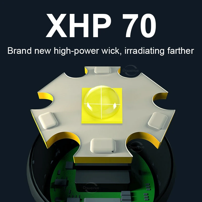 XHP70 High Power Professional IPX8 LED Rechargeable Diving Flashlight Underwater Waterprood Lantern Outdoor Hand Torch 3 Modes