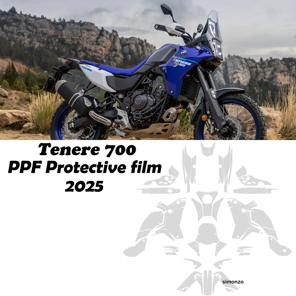 

T700 2025 PPF Motorcycle Invisible Coat For YAMAHA TENERE 700 T7 T700 Tenere 700 2025 Scratch Resistant Protective Film