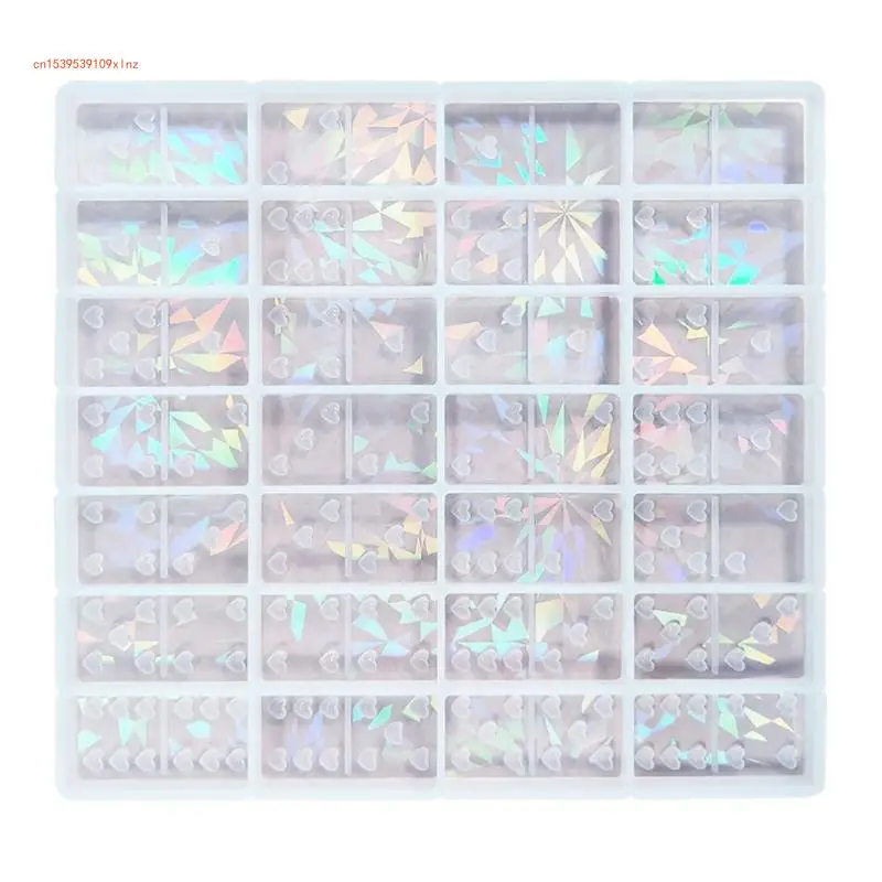 Handmade Light Dominoes Silicone Mold Scented Gypsum Ornaments Drop