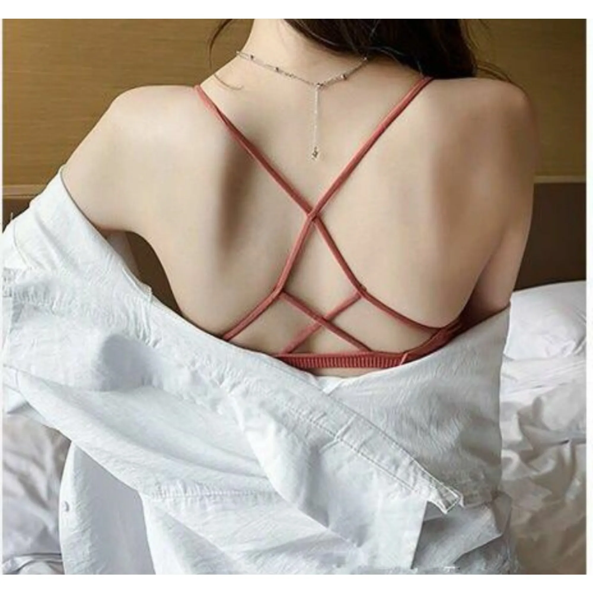 Sexy Cross Bra Tube Top Bralette Women Crop Top Female Sexy Lingerie Beauty Back Intimates Crop Top Seamless Padded Underwear