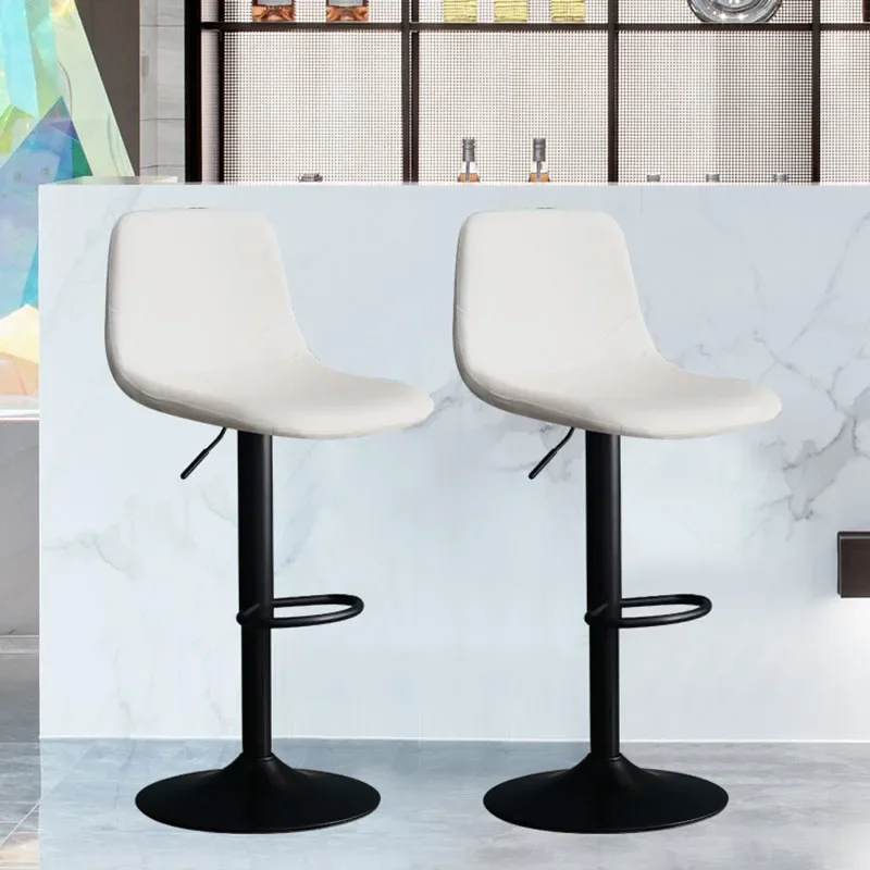 Gaming Leather Bar Stools Balcony Restaurant Swivel Counter Height Office Hairdressing Aesthetic Dining Chairs Cadeira Furniture