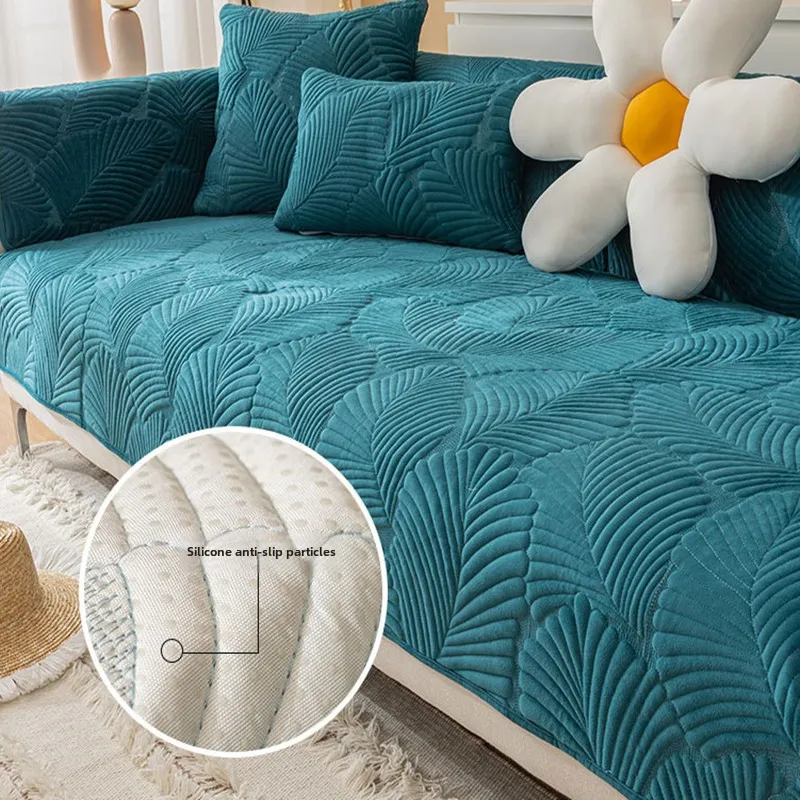 1PC Solid Color Soft Thick Sofa Mat Cover Nordic Lounge Corner L Sofa Towel Slipcover Non-Slip Home Couch Protector Living Room