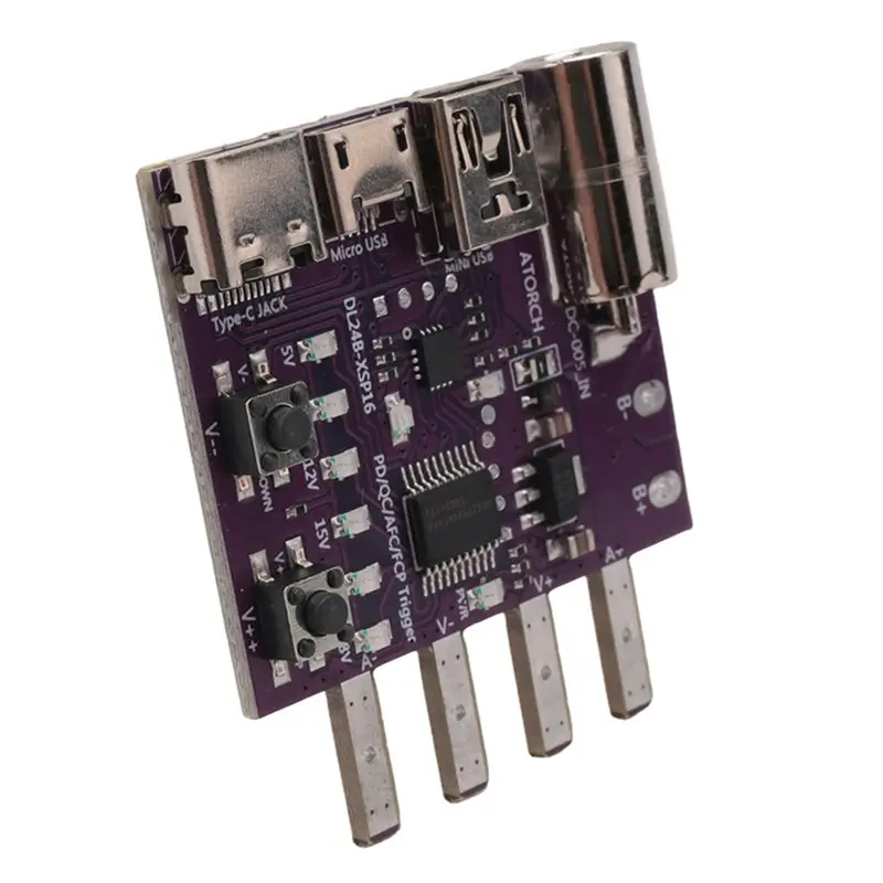 

Измеритель напряжения AEE8-Type-C PD3.1 для быстрой зарядки, 4-проводная тестовая плата, имитатор нагрузки 140 Вт для тестера нагрузки DL24