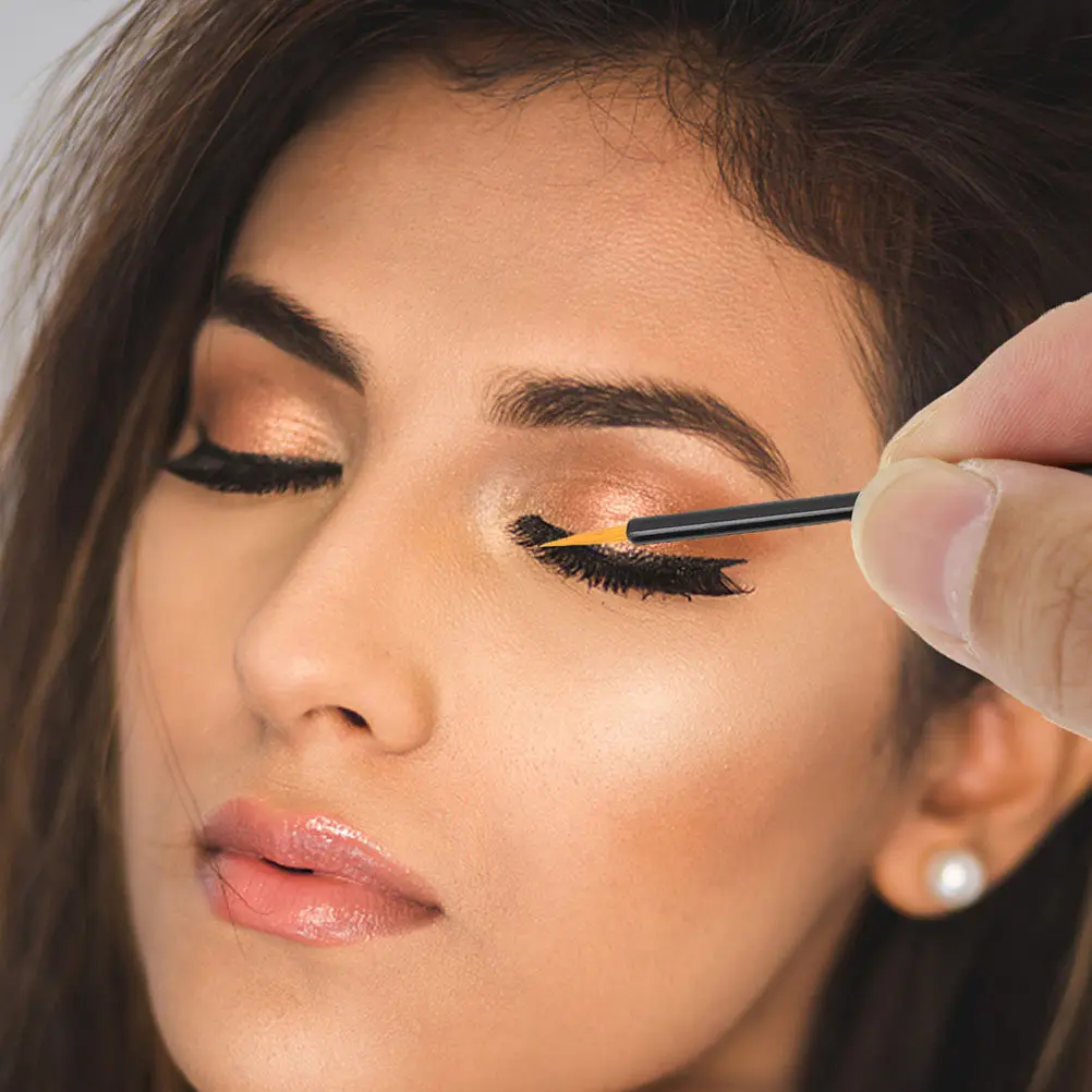 100 Pincéis Descartáveis de Fibra Artificial para Delineador Líquido e Lápis Labial – Aplicador Profissional de Maquiagem