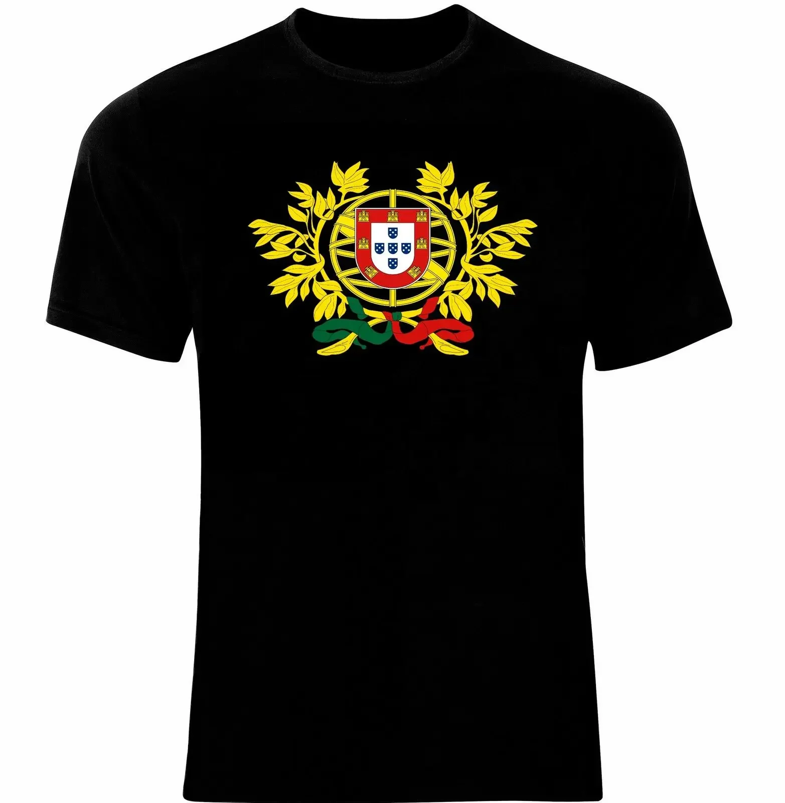 

Coat of Arms Of The Portugal Arms Flag Men T-Shirt Short Casual 100% Cotton Shirts