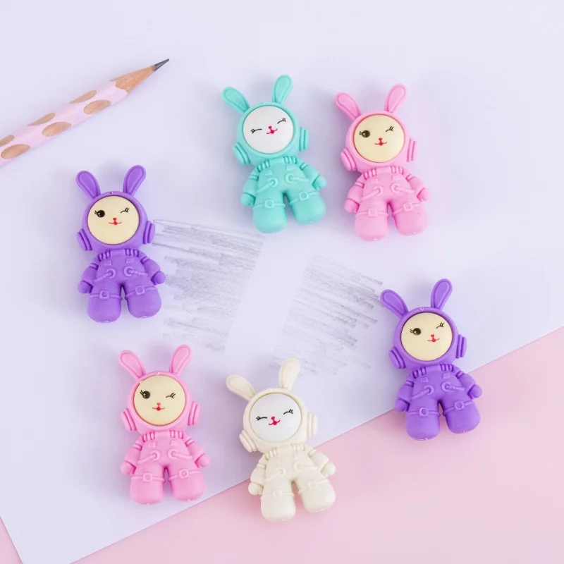 Creative Cute Three-Dimensional Aerospace Rabbit Shape Eraser Student Stationery