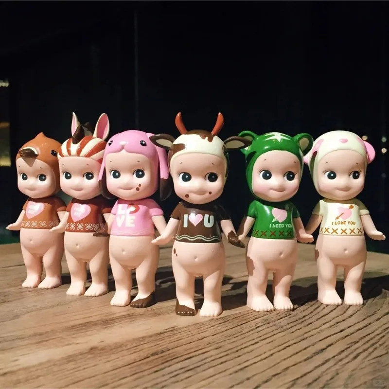 

New 6pcs/Box Sonny Angel Blind Box Chocolate Angel Series Mini Anime Figures Flower Ornaments Dolls Fans Gift Motherland Edition