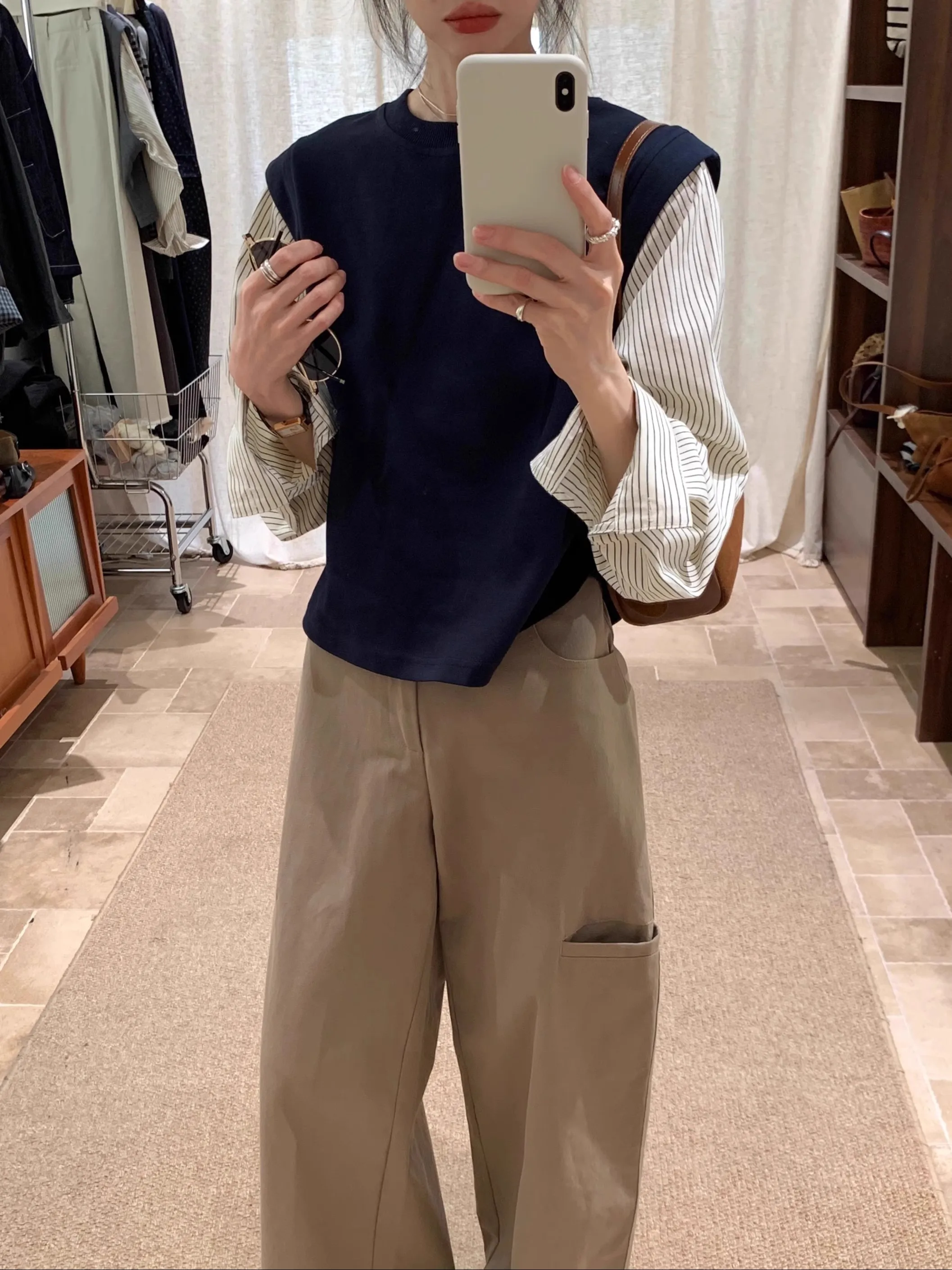 

Новинка весеннего сезона: модная женская блузка в корейском стиле с полосками, свободного кроя, повседневная, премиум-качества