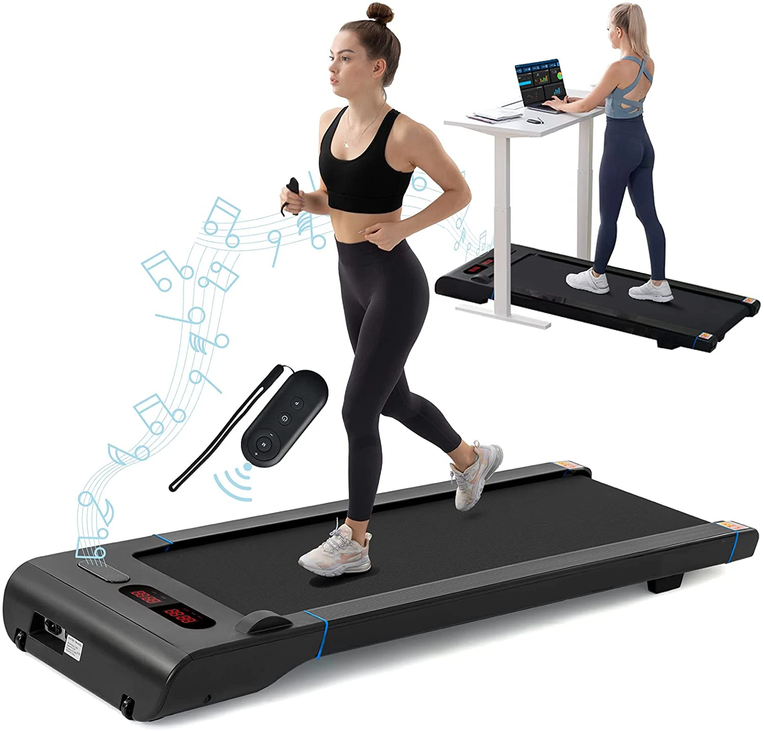 Ultra Thin Gym Lightweight Folding Treadmill Walking Machine: Real ...